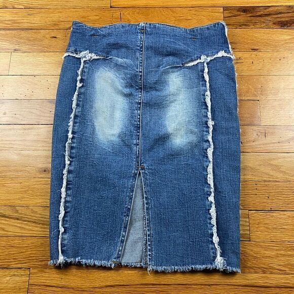 RAMPAGE 90s Vintage Jean Midi skirt Size Small - Picture 3 of 9